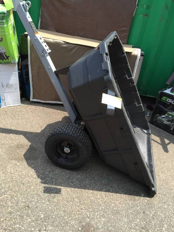 1000 lb. 12.50 cu. ft. Tow-Behind Poly Swivel Dump  Cart