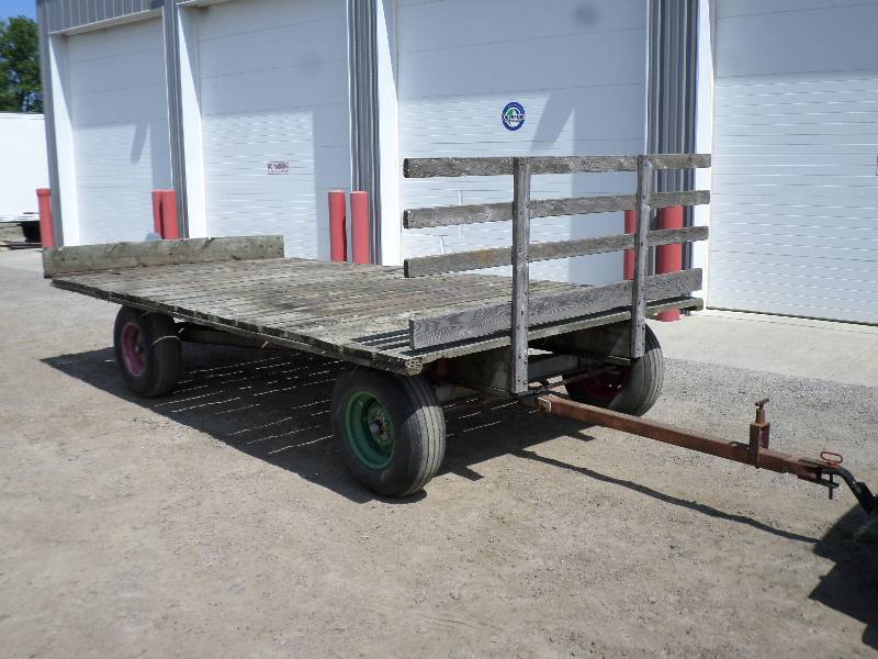 lot 23 image: Columbus 8x16 Flatbed Hay Wagon, ...