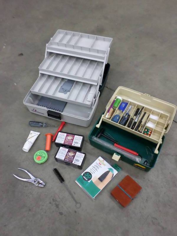 lot 134 image: (2) Tackle Boxes (1) Is Ful Of Mis...