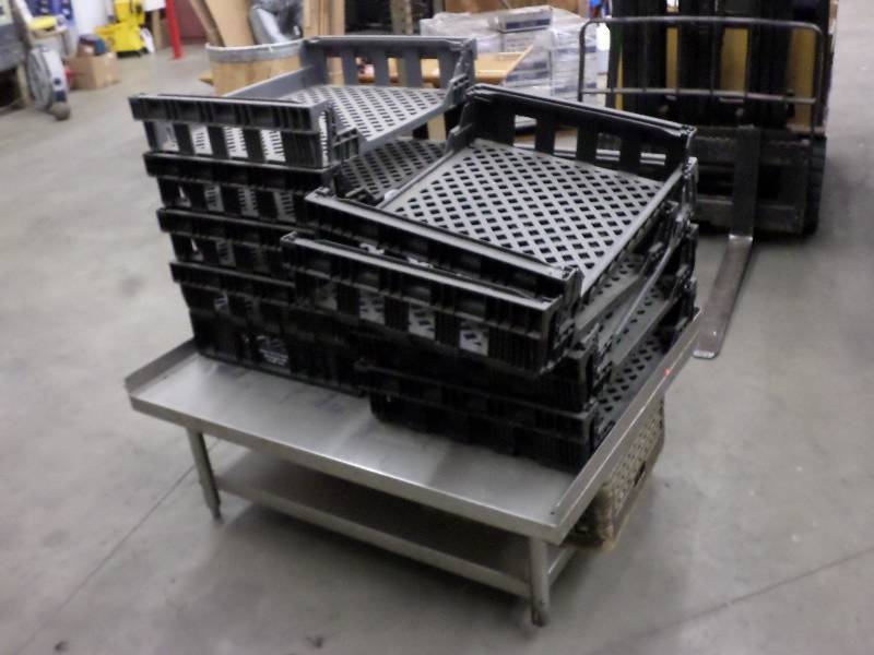 lot 141 image: (1) 3x4 2-Level Stainless Shelf W...