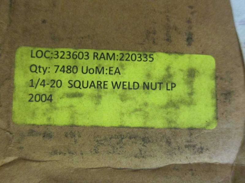 Long Pilot Square Weld Nuts 4-Proj