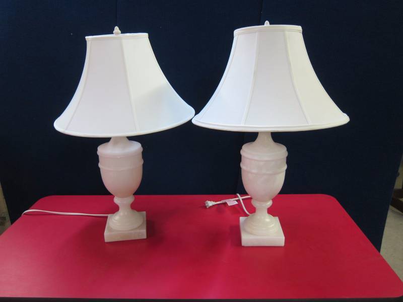2 Stone Table Lamps