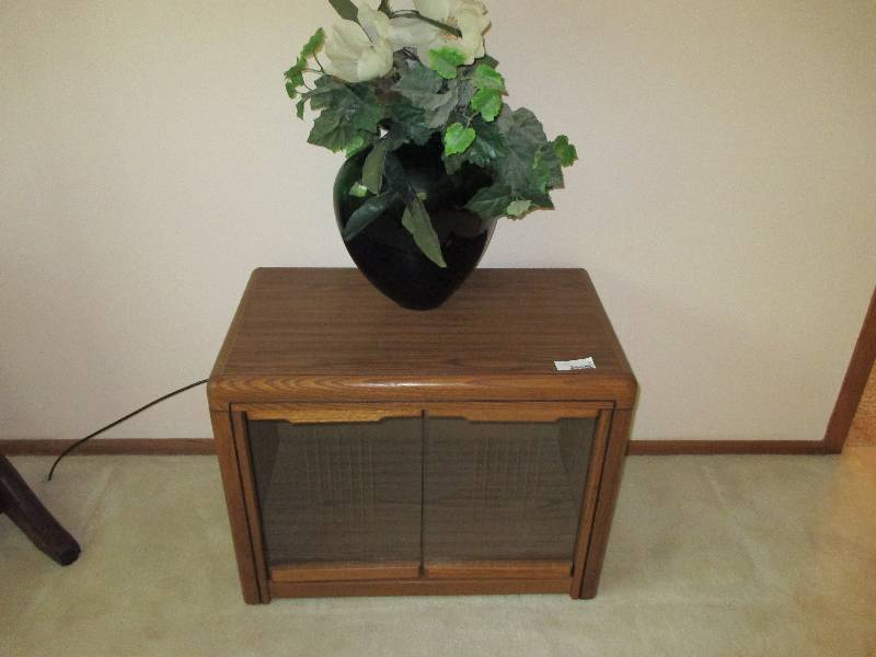 TV stand and vase