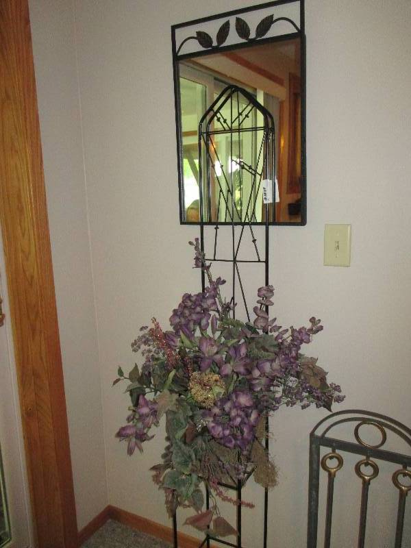 Mirror and plant stand