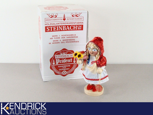 lot 10 image: Mint Condition Wood Steinbach Little Red Riding Hood Nutcracker with Tags, and Box