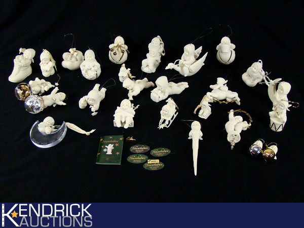 lot 15 image: Lot of 26 Mint Condition Department 56 Snow Babies Ornaments