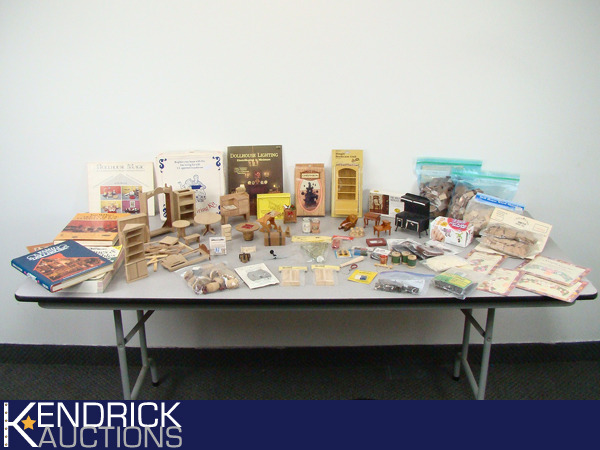 lot 42 image: Large Lot of DIY Doll House Furniture, How to Books, and Accessories