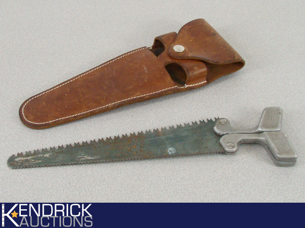 lot 58 image: Vintage Rocky Mt. Dubois Pac-Saw in Leather Sheath