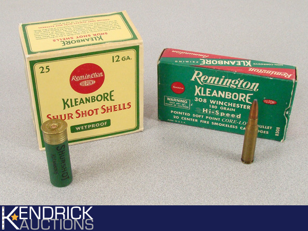 lot 65 image: New Old Stock of Remington Sure Shot Shells, and 308 Winchester Bullets