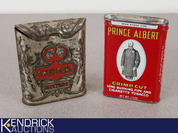 lot 68 image: 2 VintageAntique Tobacco Tins