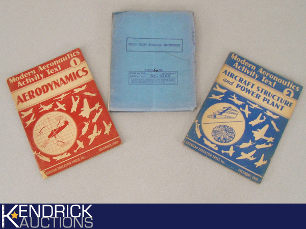 lot 82 image: 3 Vintage 1940-1950 Flight Instruction Books