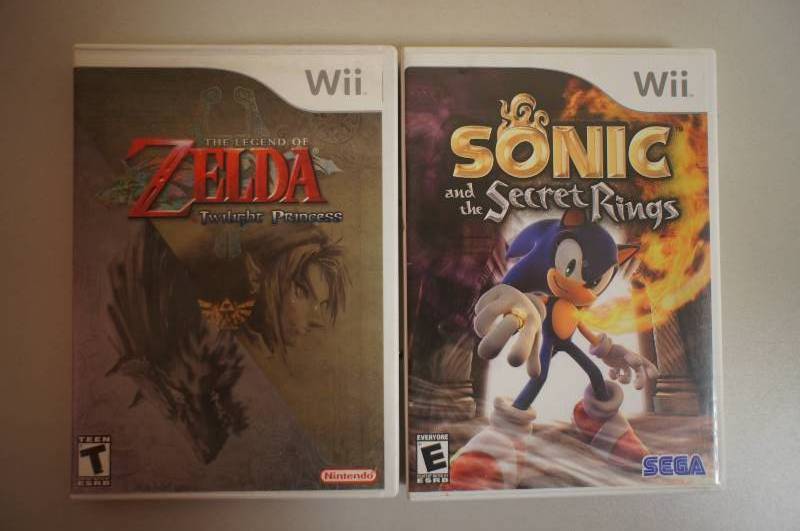 Wii The Legend of Zelda and Sonic Video Games
