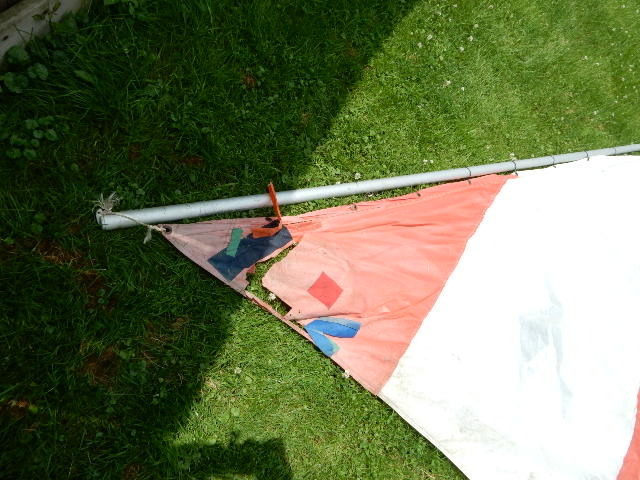 lot 30 image: Sail and poles as shown