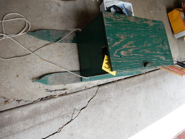 lot 31 image: Vintage Ice Fishing Sled  and poles