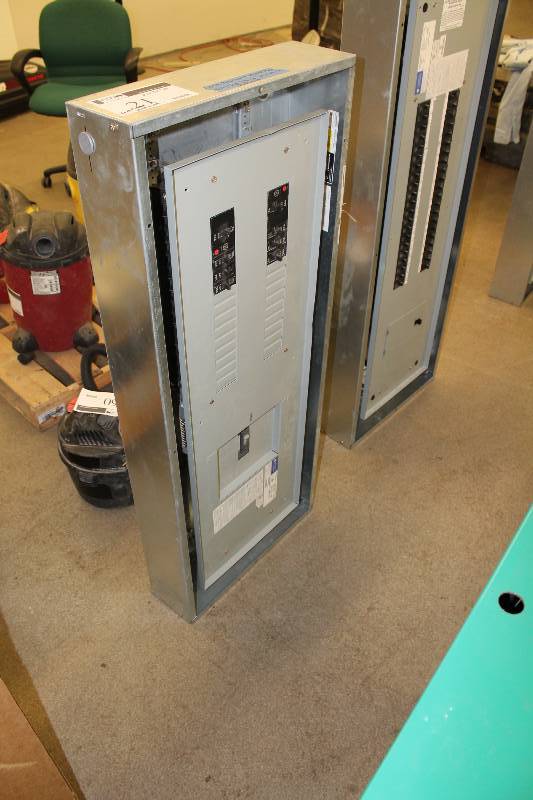 lot 21 image: General Electric A-Series Panelboard 225A w200A Main 277480V 3 Phase wBreakers 30 Circuits 21 x 7 x 50  Installed Not Used.
