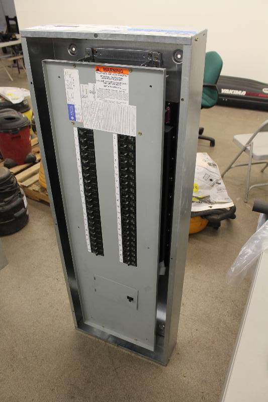 lot 23 image: General Electric A-Series Panelboard 225A w200A Main 120208V Main Lug 42 Circuit Full w1 Pole 20A Energy Management Controls Built In 21 x 7 x 50  Installed Not Used.
