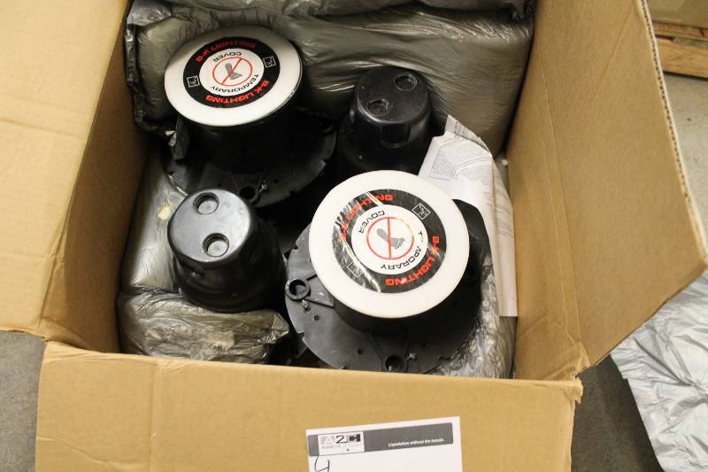 lot 74 image: Box Lot of (4) B.K. Lighting Temporary Covers.