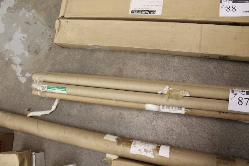 lot 87 image: Box Lot of (7) Lytespan Track Lighting 4 Plain Track Matte White Finish.