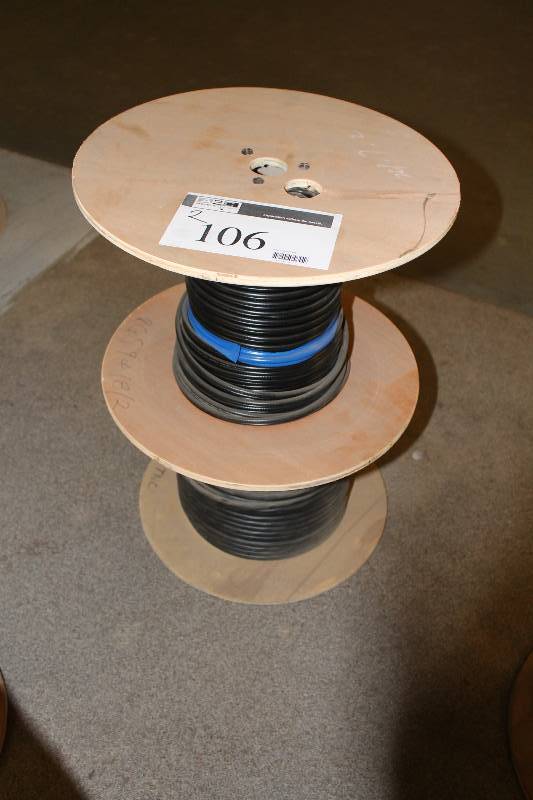lot 106 image: Lot of (2) Communications Cable Roll Part 2RH-1604 Length 265.