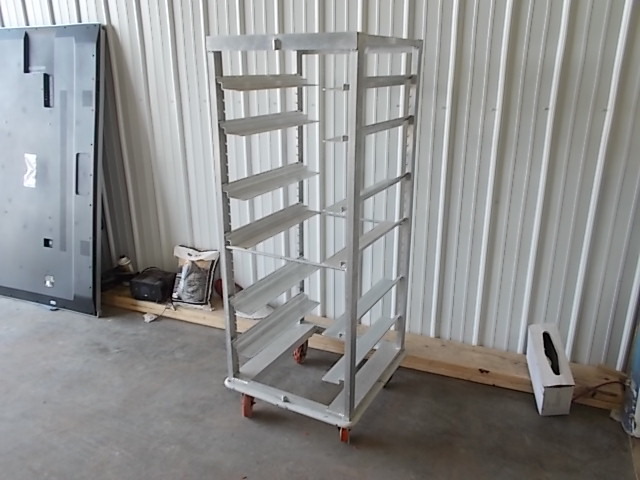 lot 7 image: Aluminum Sheet Cart, Adjustable She...