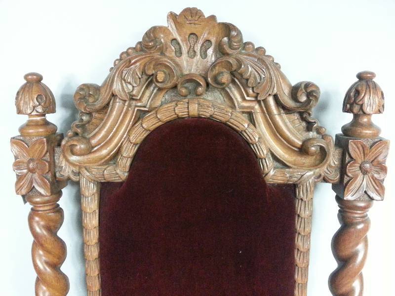 English Victorian High Back Throne Chair