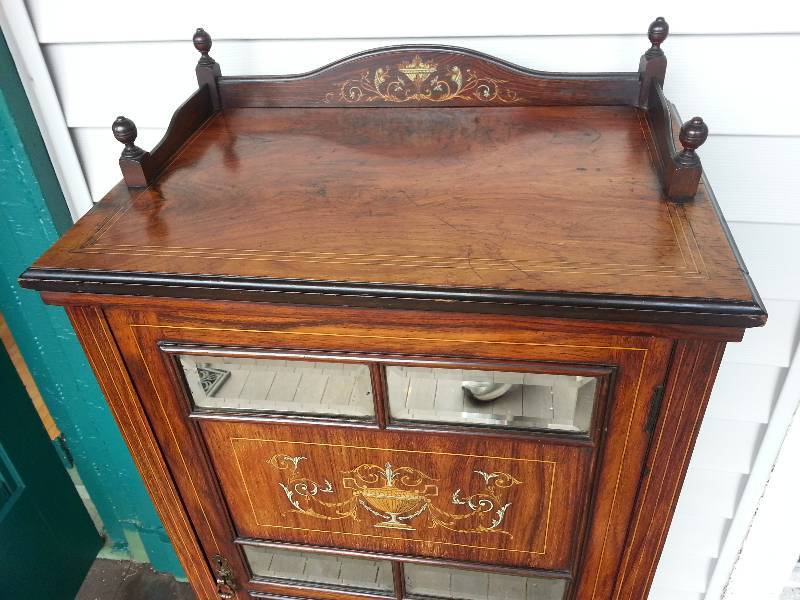 English Victorian Rosewood Sheet Music Cabinet