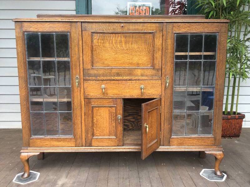Drop Front Glazed Cabinet