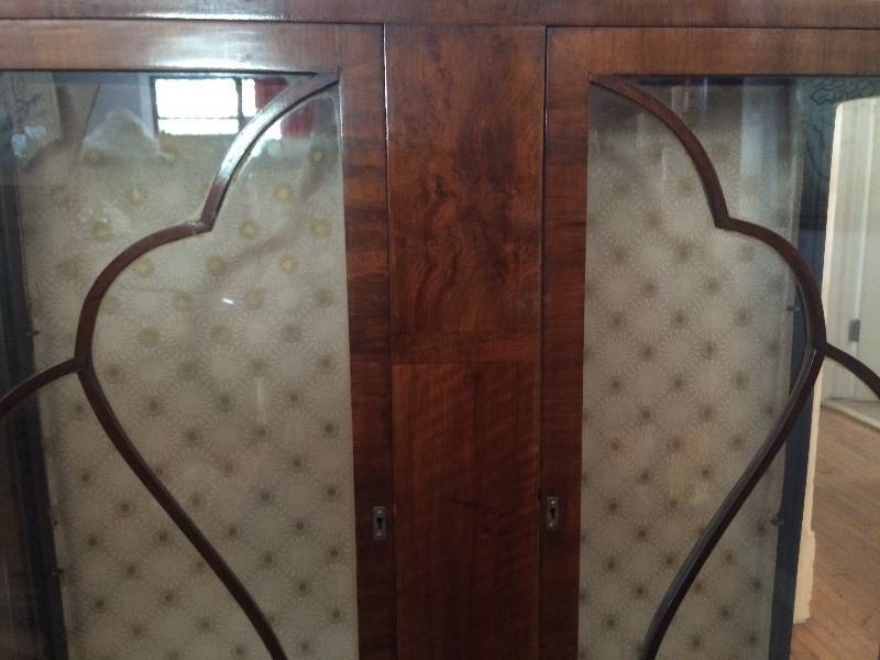 Art Deco Walnut Curio