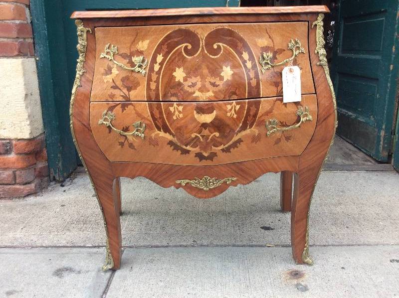 Elegant French Two-Drawer Bombe Chest