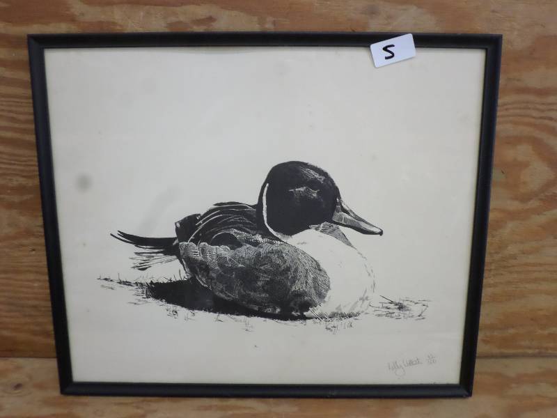 lot 5 image: Framed Pencil Drawing #63500 By Ke...
