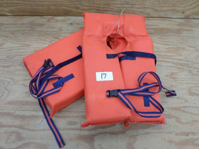 lot 17 image: (2) Small Child Life Vests ...