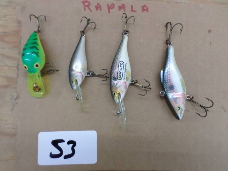 lot 53 image: (4) Rapala Crankbait Lures ...