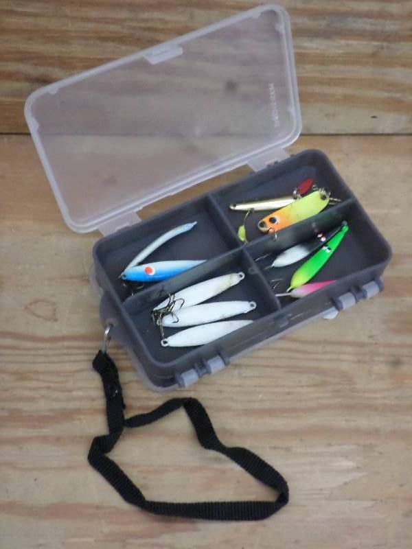 lot 60 image: Small 2-Sided Tackle Tray Full Of M...