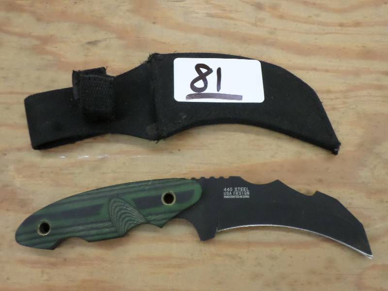 lot 81 image: M-Tech 440 Steel USA Knife With She...
