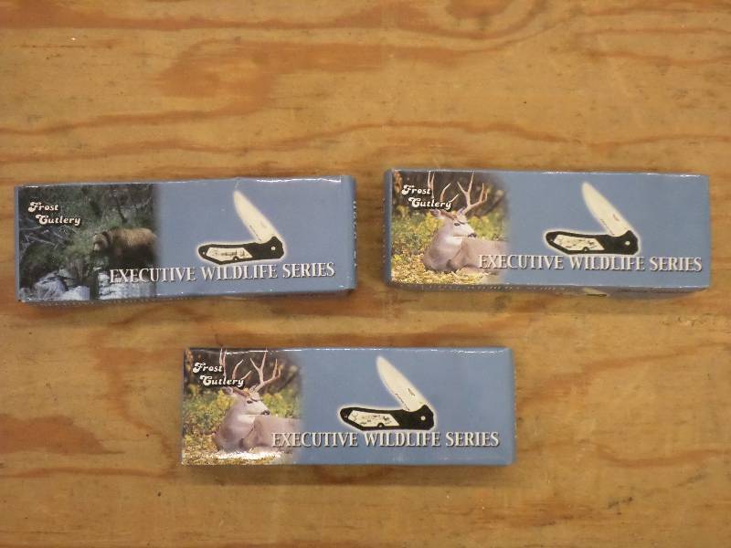 lot 89 image: (3) Frost Cutlery Executive Wildlif...