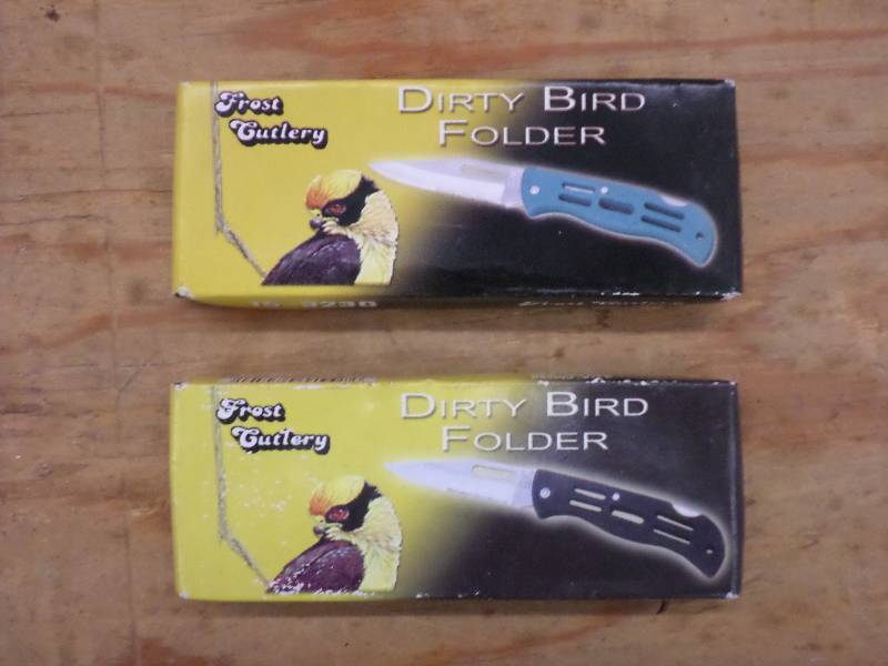 lot 106 image: (2) Frost Cutlery Dirty Bird Folder...