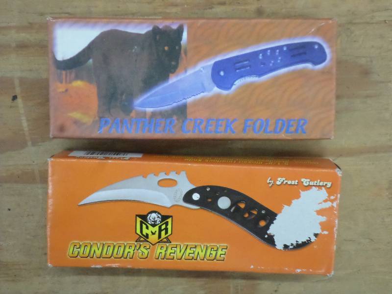 lot 114 image: (2) Frost Cutlery Folding Knives ...