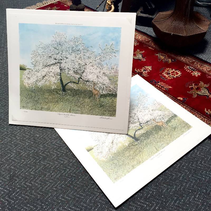 lot 5 image: Lot of 3 Rich Sievers pieces 1 original and 2 prints of the original