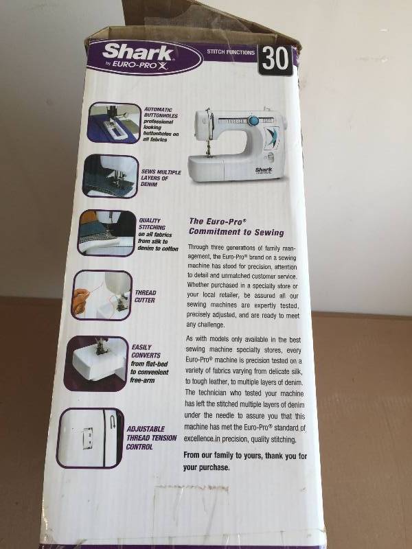 lot 13 image: SHARK EURO-PRO SEWING MACHINE