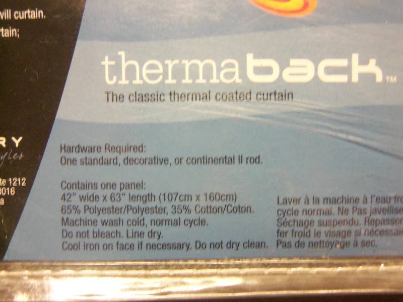 2 Thermaback curtains