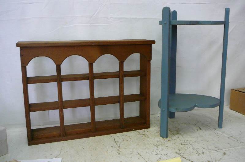 lot 64 image: Shelf and Heart Table