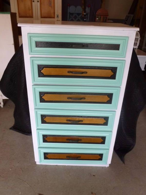 lot 53 image: Painted Wood Dresser