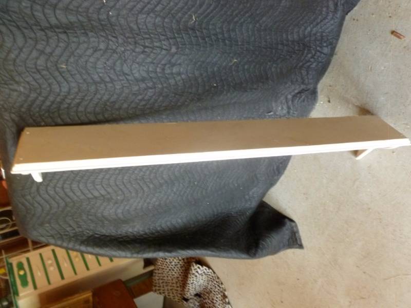 lot 74 image: Painted Wood Wall Shelf