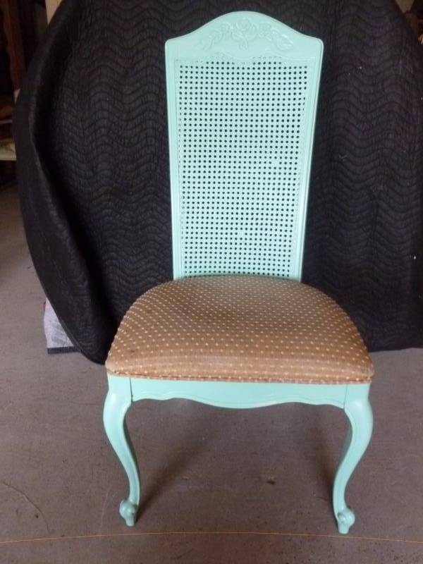 lot 82 image: Painted Caned Back Chair