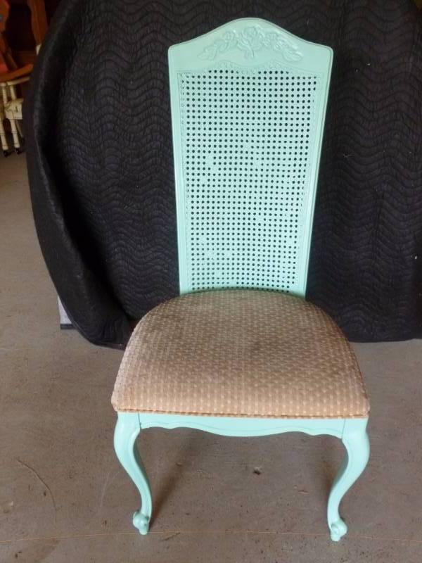 lot 83 image: Painted Caned Back Chair