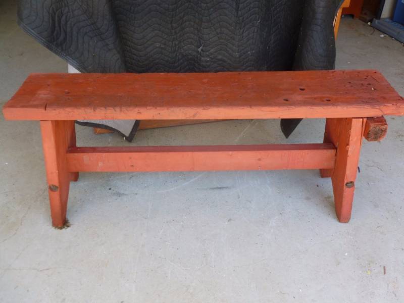 lot 131 image: Vintage Painted Bench