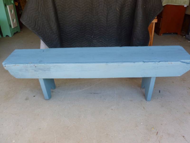 lot 133 image: Painted Wooden Bench