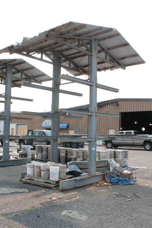 lot 3 image: Cantilever Material Racking with Commercial Awning wReinforced Sides & Bars For Shelving Piping Metal Roof Smart Side Trim & Siding 540 Series ST Trim None STR A CDR Prime None  120 x 80 192.