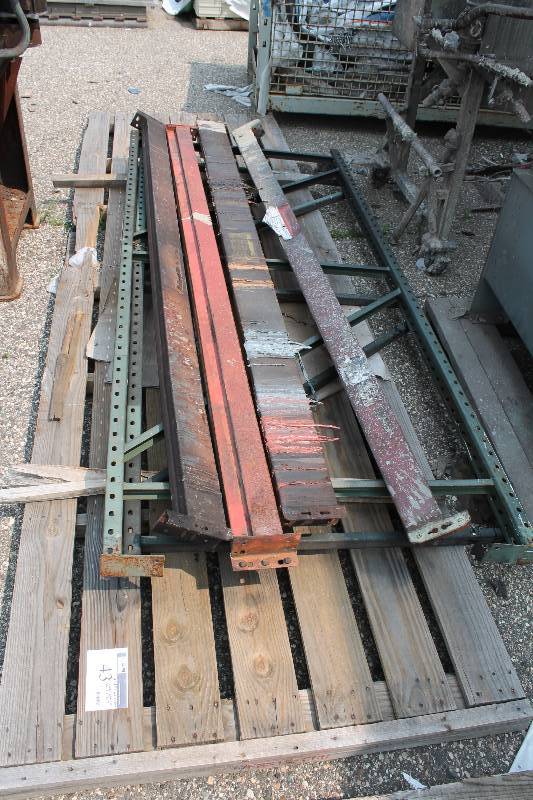 lot 43 image: Pallet Racking Lot Including 8 Uprights (2) Crossbeams 8 x 5 x 3 (4).