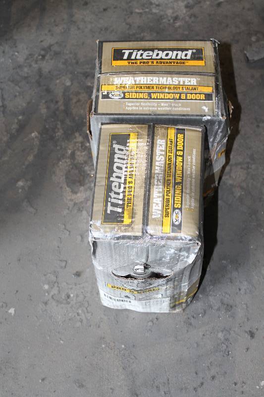 lot 151 image: Box Lot of (2) Titebond Siding, Window & Door Weathermaster Sealant Reactive Green Choice Sealant.